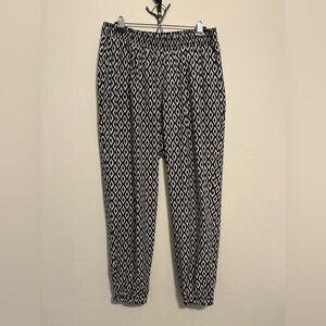 Black and White Geometric Joggers